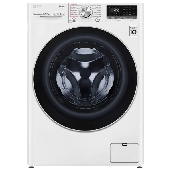 Mașină de spălat cu uscător LG F4DV710S1E White 10.5 kg, 1400 rpm, E photo 1