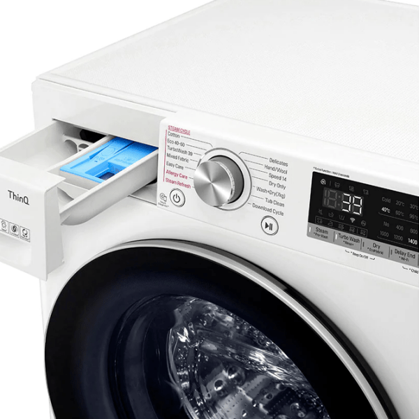 Mașină de spălat cu uscător LG F4DV710S1E White 10.5 kg, 1400 rpm, E photo 6