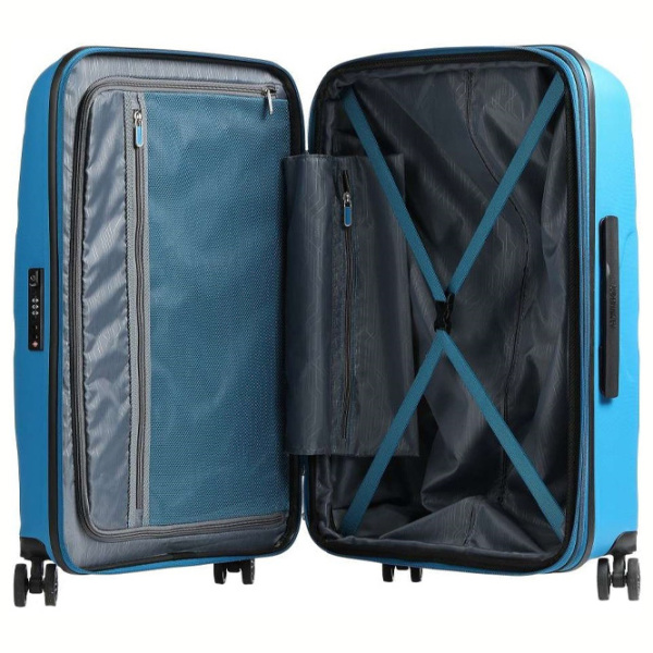 Чемодан American Tourister Bon Air DLX Синий Seaport 104л   photo 6