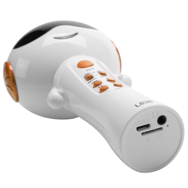 Microfon Helmet BT L838 White Orange  photo 4