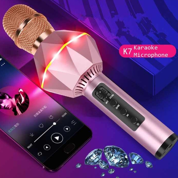 Microfon Helmet BT K7 Pink  photo 3