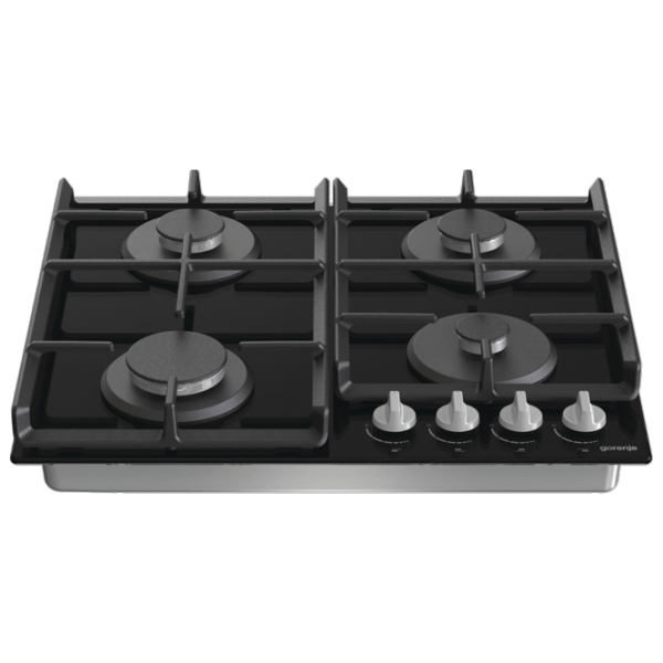 Plită încorporabilă pe gaz Gorenje GT 641 EXB Black Sticlă călită, Gratare: Fontă photo 2