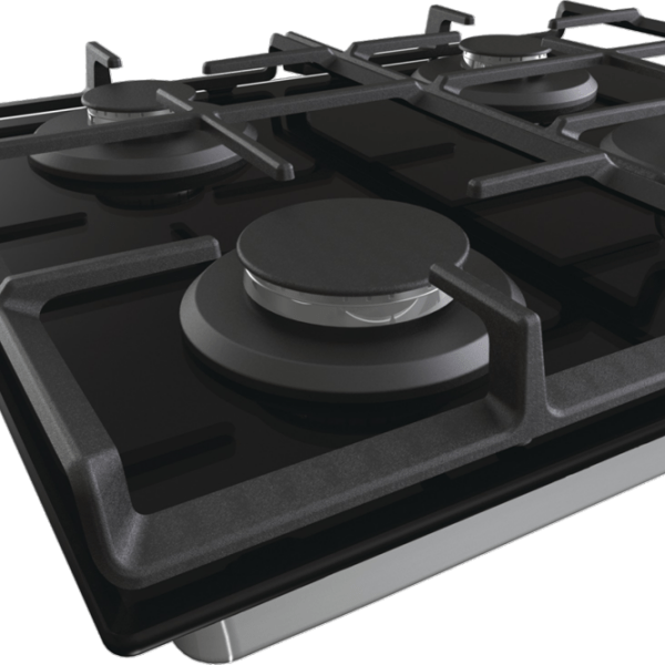 Plită încorporabilă pe gaz Gorenje GT 641 EXB Black Sticlă călită, Gratare: Fontă photo 4