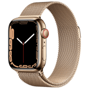 Умные часы Apple Watch Series 7 + Cellular (MKJ03WB/ A) Нержавеющая сталь Золотой, Gold Milanese Loop Материал ремешка: Нержавеющая сталь, 41 мм
