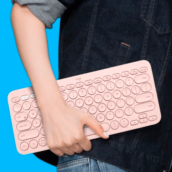 Tastatură Logitech K380 Rose Home and Office, Fără fir photo 7