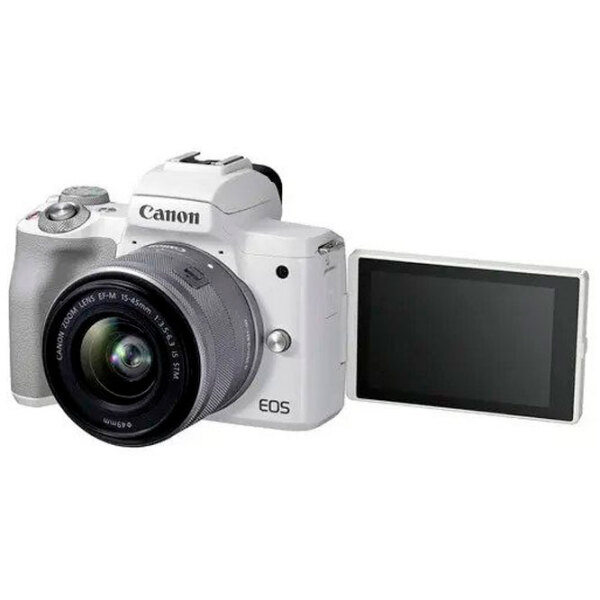 Cameră foto Canon EOS M50 Mark II & EF-M 15-45mm f/ 3.5-6.3 IS STM + EF-M 15-45mm f/ 3.5-6.3 IS STM Kit White CMOS, 24.1 MP, f/ 3.5 - f/ 6.3 photo 3