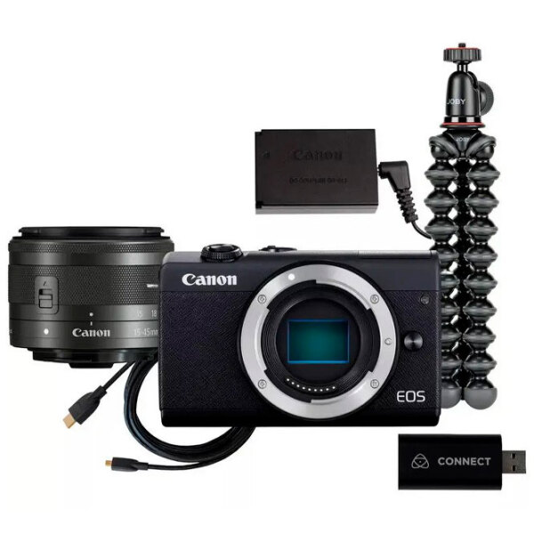 Cameră foto Canon EOS M200 & EF-M 15-45mm f/ 3.5-6.3 IS STM + EF-M 15-45mm f/ 3.5-6.3 IS STM + Streaming Kit Kit Black CMOS, 24.1 MP, f/ 3.5 - f/ 6.3 photo 9