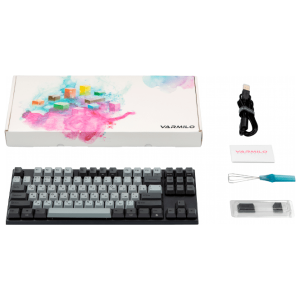 Tastatură Varmilo VA87M Ink Rhyme Gray Gaming, Cu fir photo 7