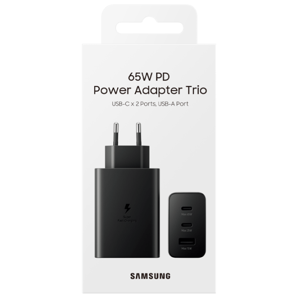 Сетевое зарядное устройство Samsung EP-T6530 (65 Вт) Черный 3 A / Черный photo 4
