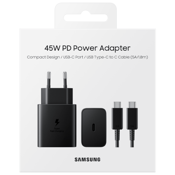 Сетевое зарядное устройство Samsung EP-T4510 (45 Вт) Черный 3 A / Черный photo 5