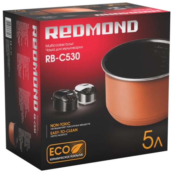 Чаша для мультиварки Redmond RB-C530 Черный Коричневый 5 л photo 3