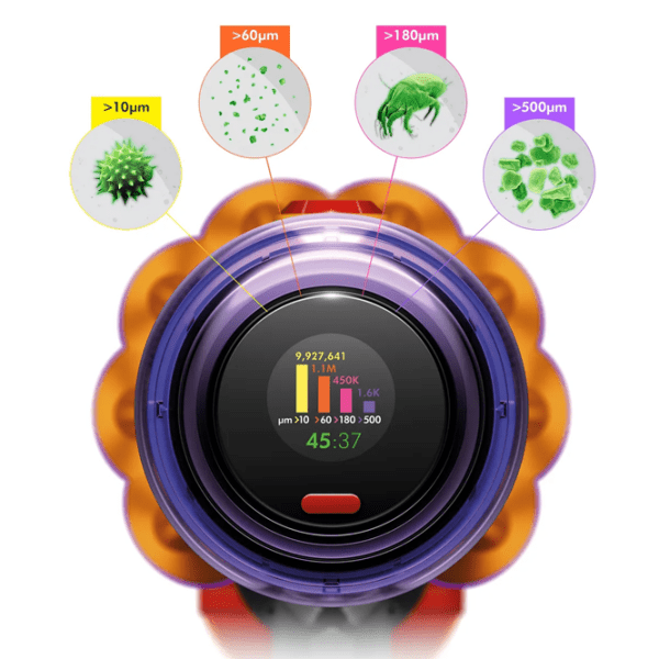 Aspirator vertical Dyson V12 Detect Slim Animal Violet 545 W | Uscată | Container | 0.35 l photo 3