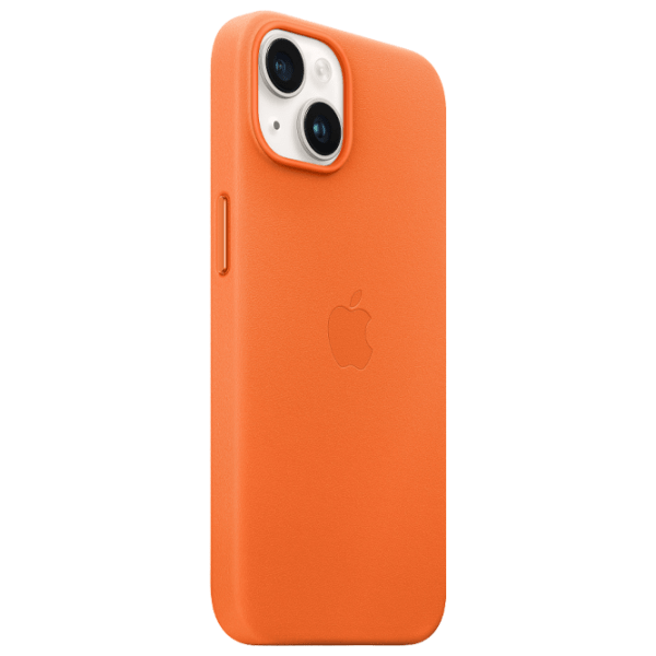 Husă pentru smartphone Apple iPhone 14 (MPP83ZE/ A) Orange Apple, Piele, MagSafe Back photo 2