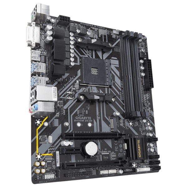 Материнская плата Gigabyte B450M DS3H 1.0 mATX  photo 2