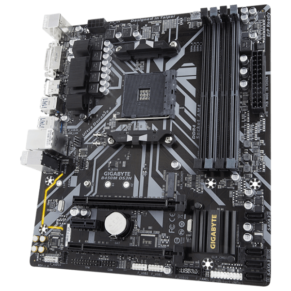 Материнская плата Gigabyte B450M DS3H 1.0 mATX  photo 3