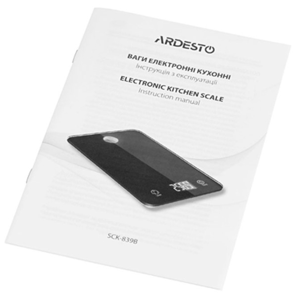Кухонные весы Ardesto SCK-839B Черный  photo 4