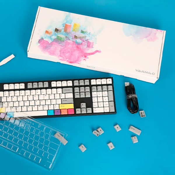 Tastatură Varmilo MA108M V2 CMYK Black Gaming, Cu fir photo 5
