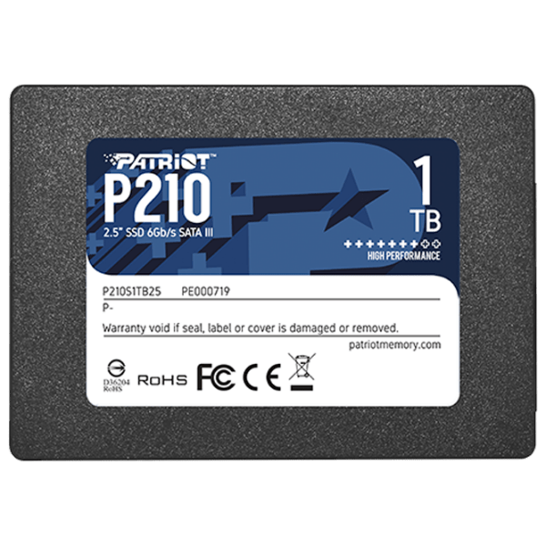 SSD Patriot P210 2.5'' 1 ТБ Скорость чтения: 520 MБ/ с,
Скорость записи: 430 MБ/ с photo 1