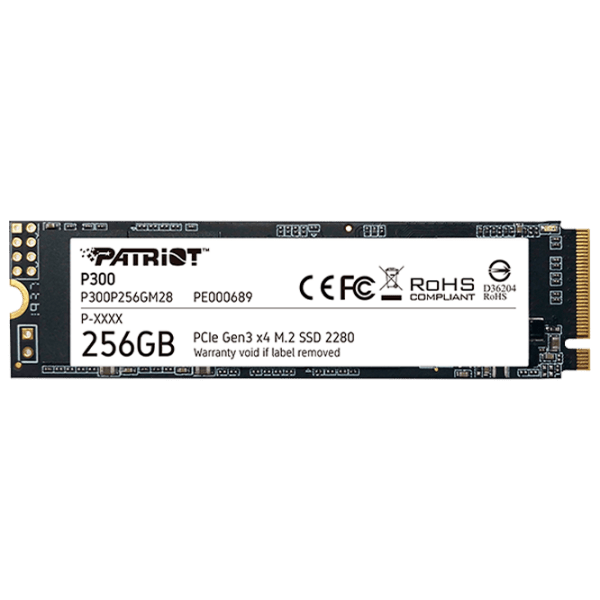 SSD Patriot P300 M.2 256 ГБ Скорость чтения: 2100 MБ/ с,
Скорость записи: 1650 MБ/ с photo 1