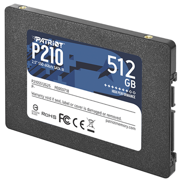 SSD Patriot P210 2.5'' 512 ГБ Скорость чтения: 520 MБ/ с,Скорость записи: 430 MБ/ с photo 2