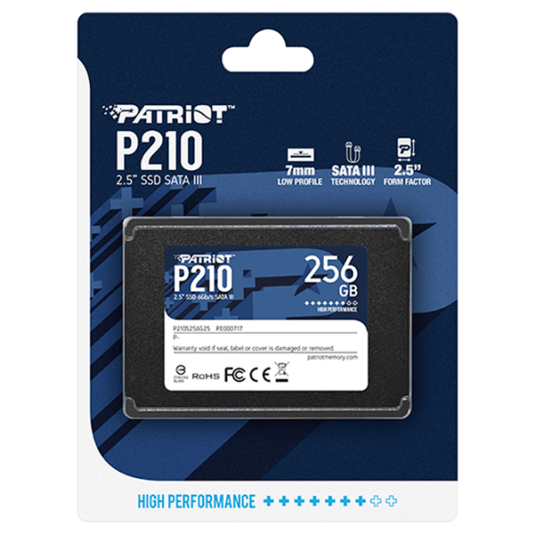 SSD Patriot P210 2.5'' 256 ГБ Скорость чтения: 520 MБ/ с,Скорость записи: 430 MБ/ с photo 5