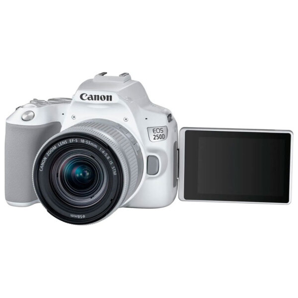 Cameră foto Canon EOS 250D + EF-S 18-55mm f/ 3.5-5.6 IS STM Kit White CMOS, 24.1 MP, f/ 4 - f/ 5.6 photo 2