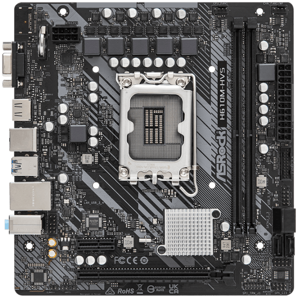 Материнская плата ASRock H610M-HVS mATX  photo 1