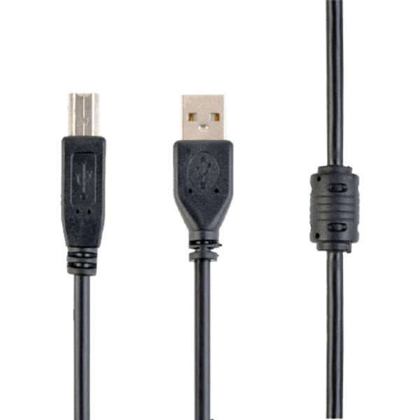 Cablu de date Cablexpert CCF-USB2-AMBM-10 USB Type-A/ USB Type-B Black  photo 1