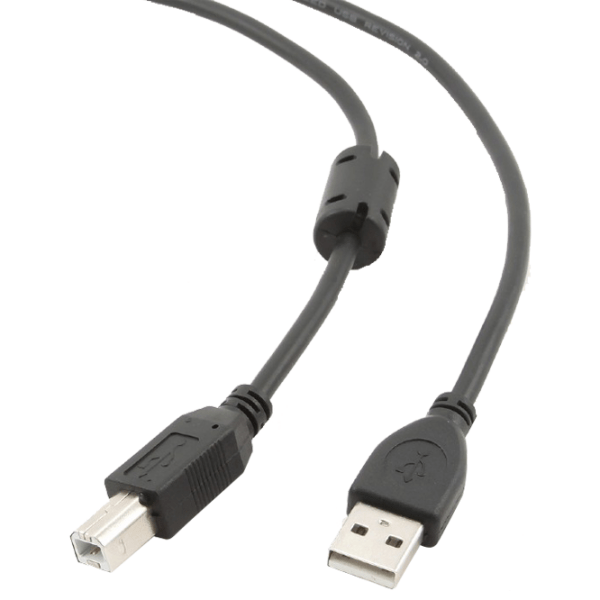 Cablu de date Cablexpert CCF-USB2-AMBM-10 USB Type-A/ USB Type-B Black  photo 2