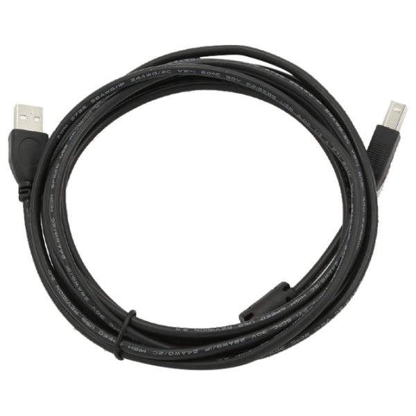 Cablu de date Cablexpert CCF-USB2-AMBM-10 USB Type-A/ USB Type-B Black  photo 3