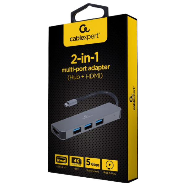 Адаптер Cablexpert A-CM-COMBO2-01 Серый USB Type-C photo 2