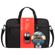 Сумка для ноутбука RivaCase 8038 + Wireless Mouse Kit 15.6" Черный 