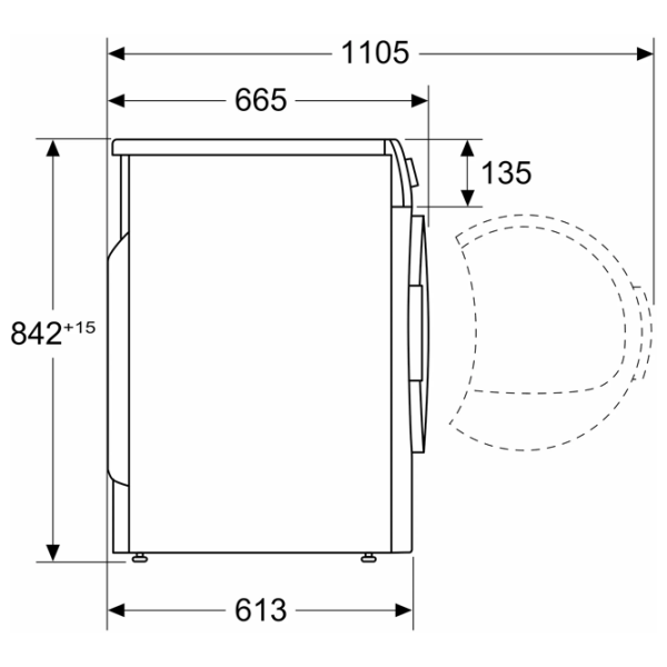 Mașină de uscat rufe Bosch WTW894A8SN White 8 kg, A+++ photo 5