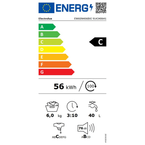 Mașină de spălat Electrolux EW6SN406BXI Black 6 kg, 1000 rpm, C photo 6