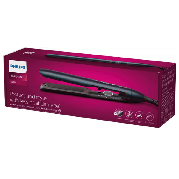 Placă de îndreptat părul Philips BHS732/00 Blue De ondulat / Ceramică / 230 °C photo 6