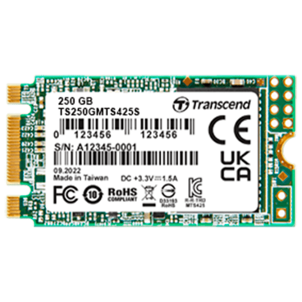 SSD Transcend TS250GMTS425S M.2 250 ГБ Скорость чтения: 500 MБ/ с,
Скорость записи: 330 MБ/ с photo 1