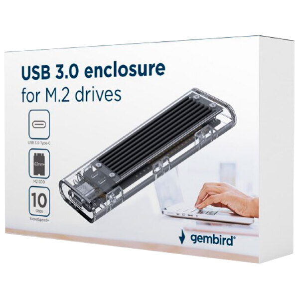 Carcasă externă pentru SSD Gembird EE2280-U3C-02 Transparent USB 3.1 photo 3