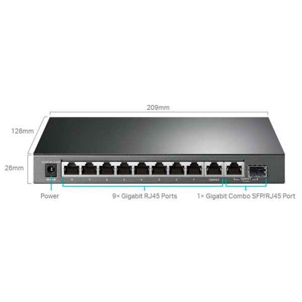 Switch TP-Link TL-SG1210MPE Black 20 Gbit/ s photo 5