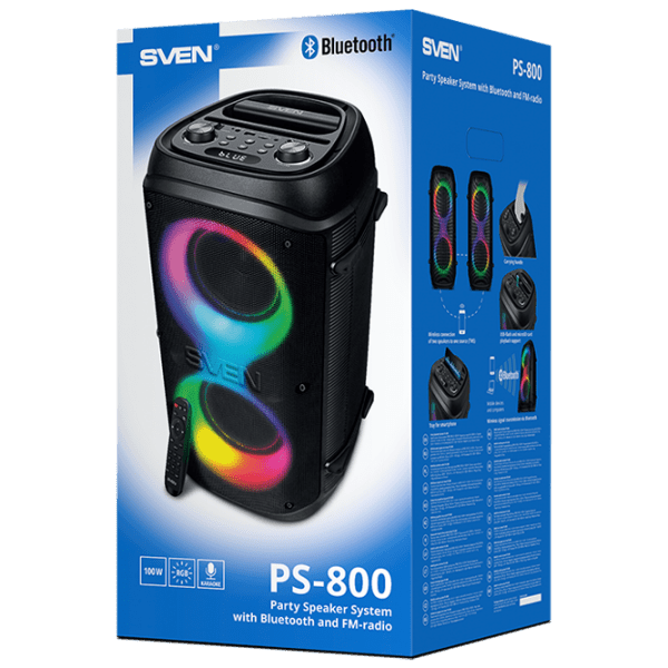 Boxă pentru Party Sven PS-800 Black 100 W photo 7