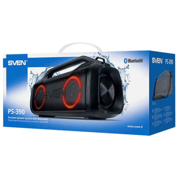 Портативная колонка Sven PS-390 Черный 2 x 25 Вт photo 7