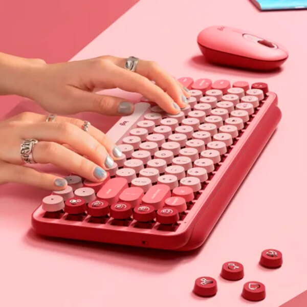 Клавиатура Logitech POP Keys Розовый Игровой, Беспроводные photo 8