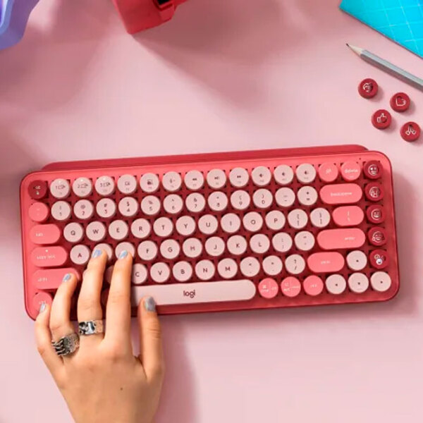 Клавиатура Logitech POP Keys Розовый Игровой, Беспроводные photo 9