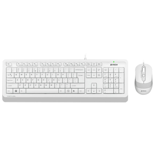 Клавиатура и Мышь A4Tech F1010 Белый Для дома и офиса, Проводная photo 1