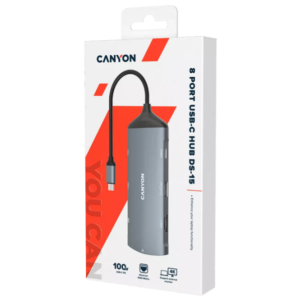 Adapter Canyon DS-15 Gray USB Type-C photo 2