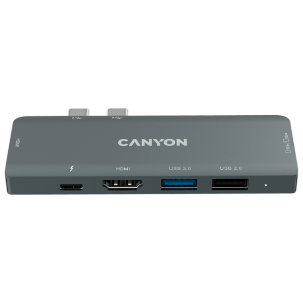 Adapter Canyon DS-5B 7-in-1 Gray USB Type-C photo 4