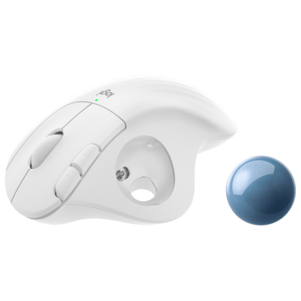 Mouse Logitech M575 White Fără fir, 2000 dpi photo 4