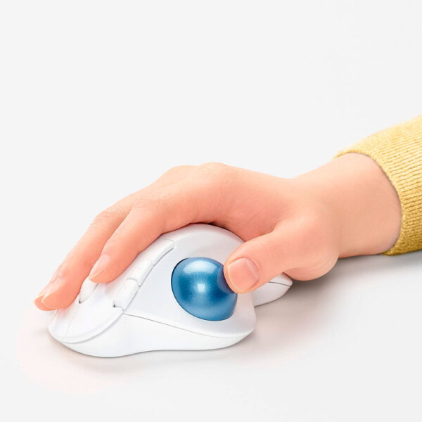 Mouse Logitech M575 White Fără fir, 2000 dpi photo 6