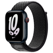 Curelușă Apple Watch White Nike Sport Loop Black Gray 
