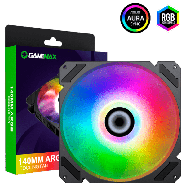 Cooler Gamemax FN-14 Rainbow-C9 Black  photo 8