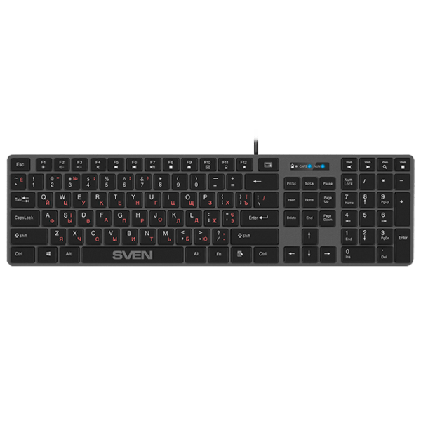Клавиатура Sven KB-E5000 Черный Для дома и офиса, Проводная photo 1